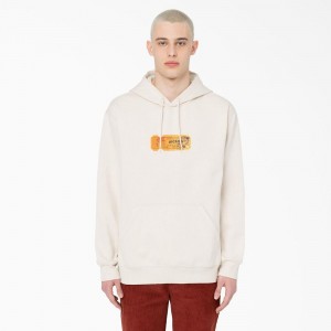 White Dickies Paxico Graphic Men's Hoodie | 196-LYVTWM