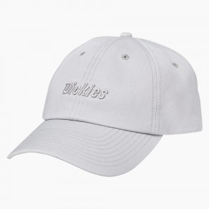 White Dickies Twill Men's Cap | 279-PGWHMY