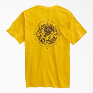 Yellow Dickies Vincent Alvarez Graphic Men's T-Shirt | 410-BICKPF