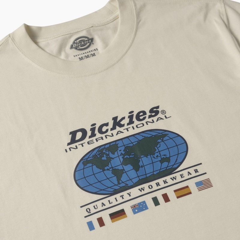 Beige Dickies Jake Hayes Graphic Men's T-Shirt | 620-ISBEOF