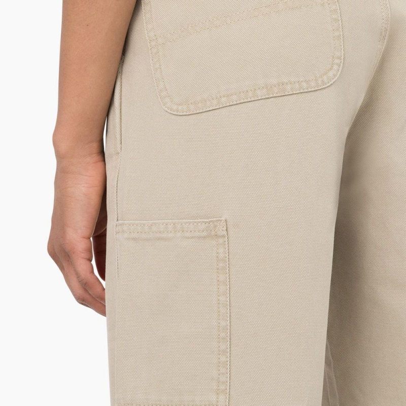 Beige Dickies Regular Fit Duck Women's Pants | 241-HOIYBM