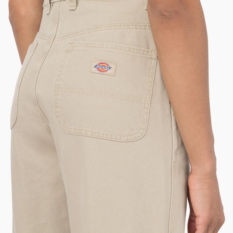 Beige Dickies Regular Fit Duck Women's Pants | 241-HOIYBM