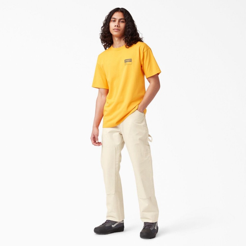 Beige Dickies Relaxed Fit Double Knee Carpenter Painter's Men's Pants | 902-ZJIGVN