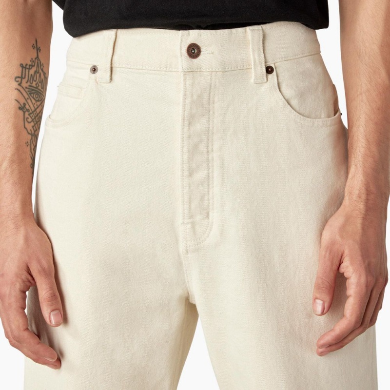 Beige Dickies Thomasville Loose Fit Men's Jeans | 083-ZWLSJQ