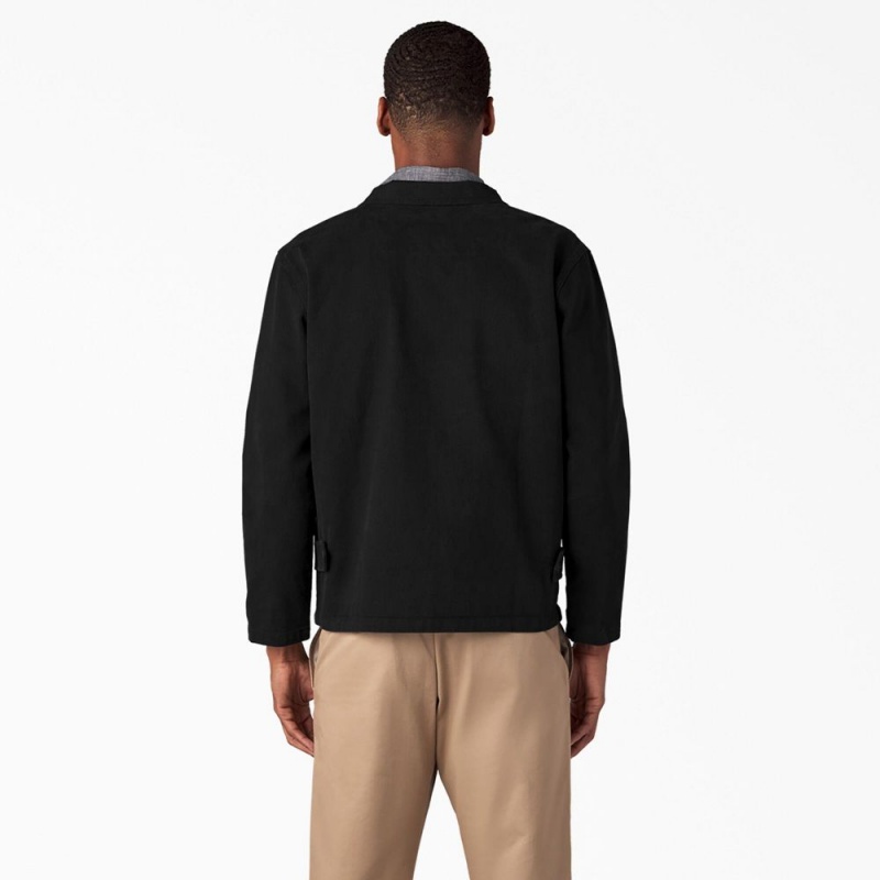 Black Dickies 1922 Brushed Twill Men's Jacket | 805-XBCFMO