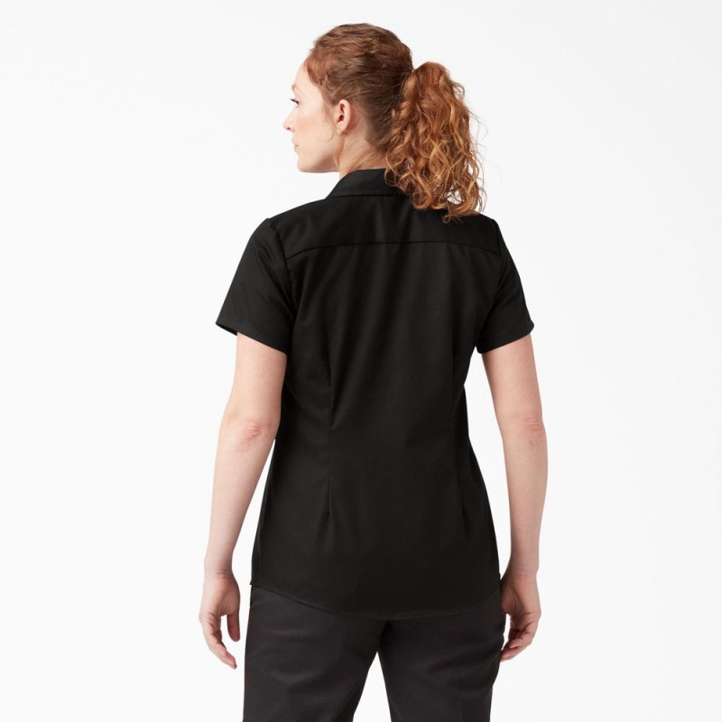 Black Dickies 574 Original Women's Work Shirts | 432-ITAPVN