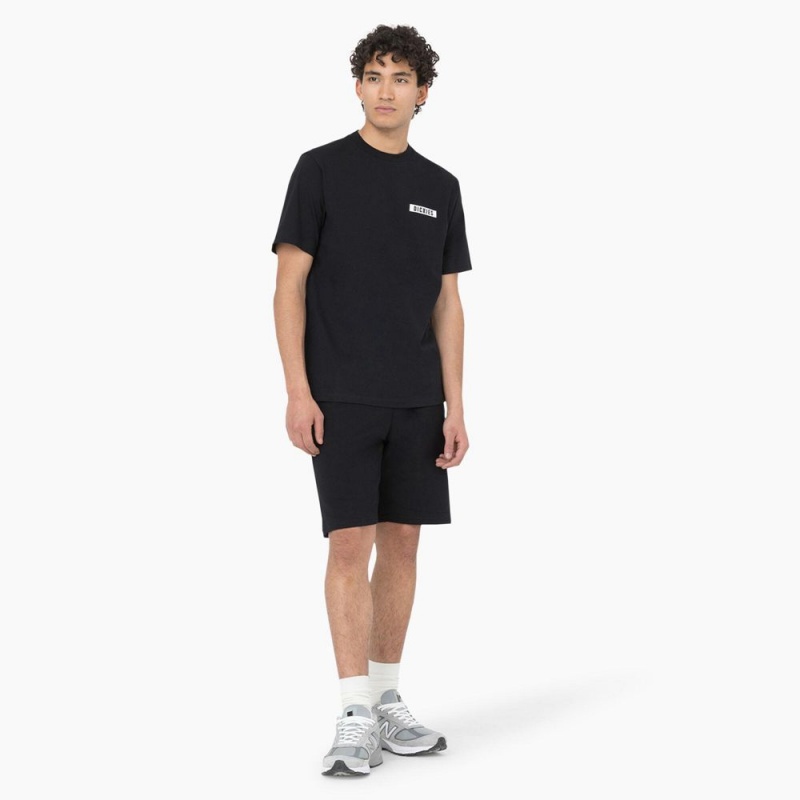 Black Dickies Baker City Short Sleeve Men's T-Shirt | 784-YMULDO