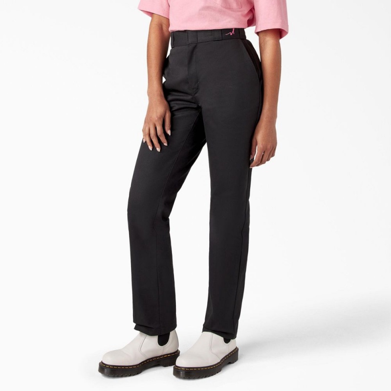 Black Dickies Breast Cancer Awareness 874® Women's Work Pants | 528-JYWIAG