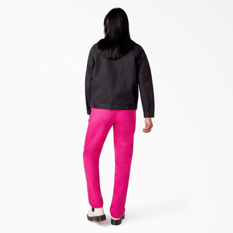 Black Dickies Breast Cancer Awareness Eisenhower Women's Jacket | 169-UBEZCA