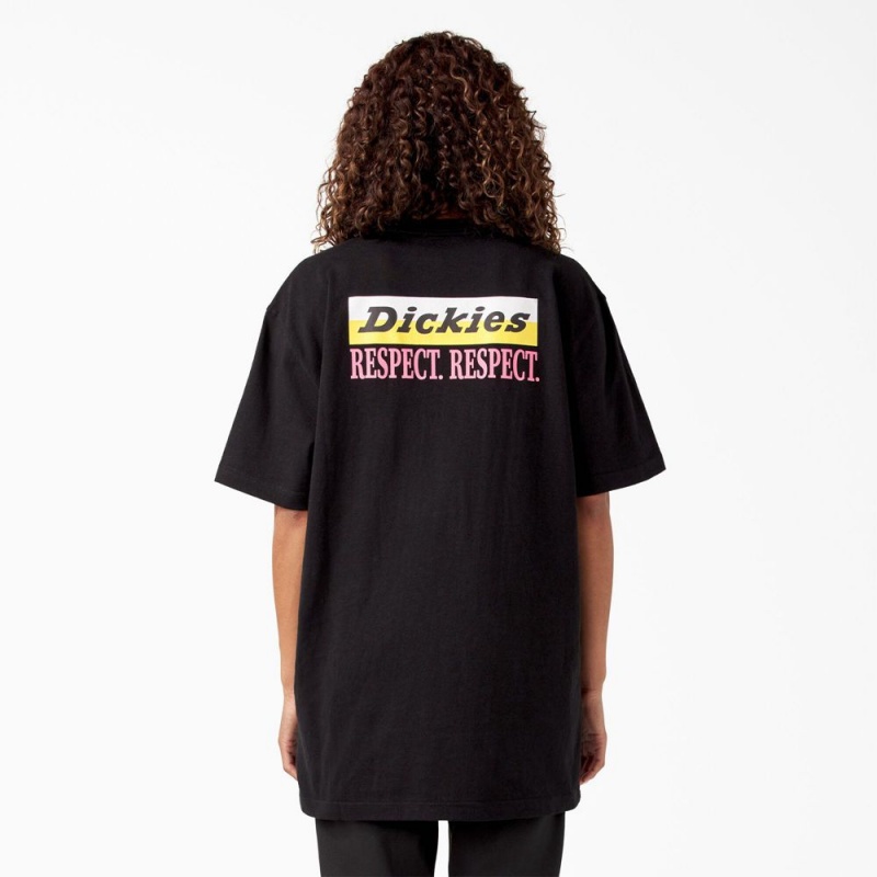 Black Dickies Breast Cancer Awareness Heavyweight Men's T-Shirt | 304-DLWOKX