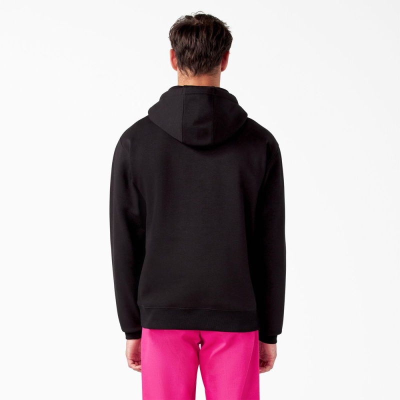 Black Dickies Breast Cancer Awareness Logo Men's Hoodie | 317-TOMYQE