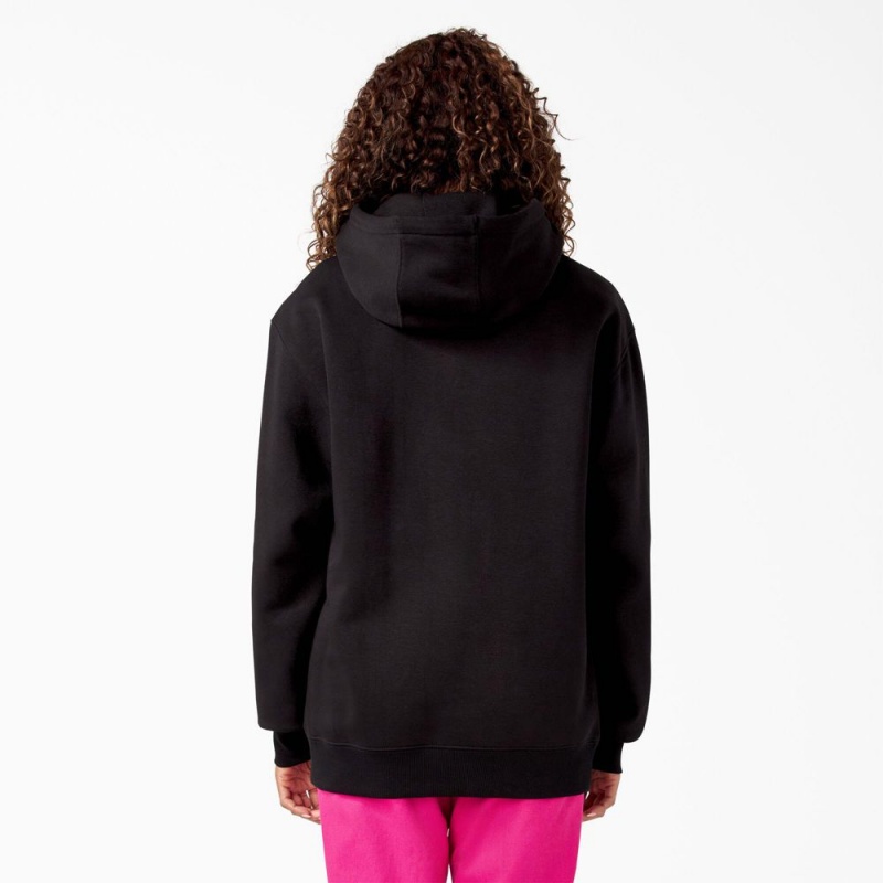 Black Dickies Breast Cancer Awareness Logo Men's Hoodie | 317-TOMYQE