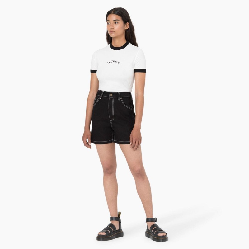 Black Dickies Carpenter Jean Women's Shorts | 951-XBTPUW