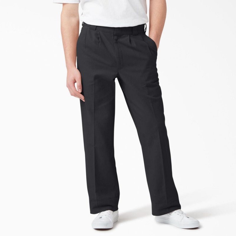 Black Dickies Chatom Regular Fit Tapered Leg Men\'s Pants | 380-ODXGUJ