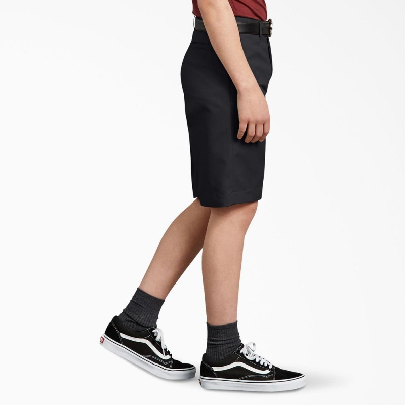 Black Dickies Classic Fit Kids' Shorts | 124-WDKYIU