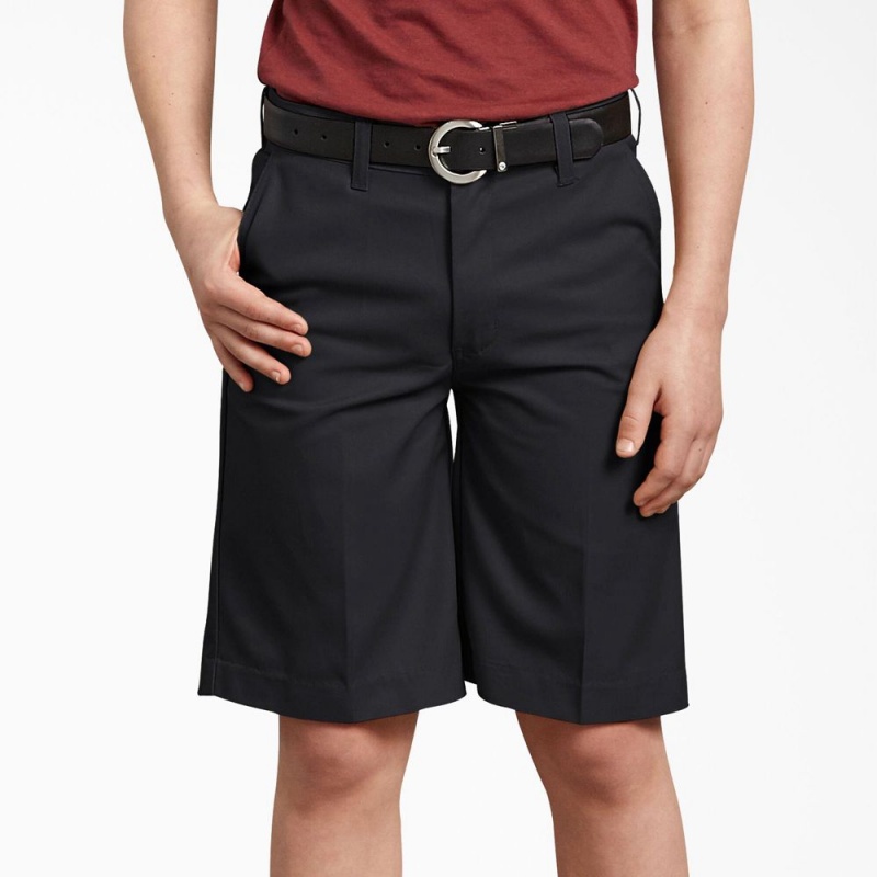 Black Dickies Classic Fit Kids' Shorts | 124-WDKYIU