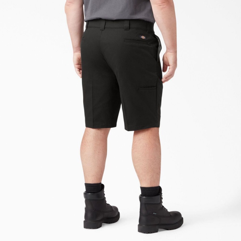 Black Dickies Cooling Active Waist Men's Shorts | 793-ASIEOH