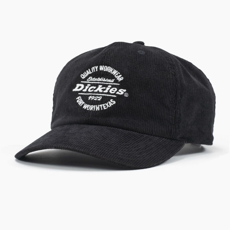 Black Dickies Corduroy Men\'s Cap | 273-JTPSKI