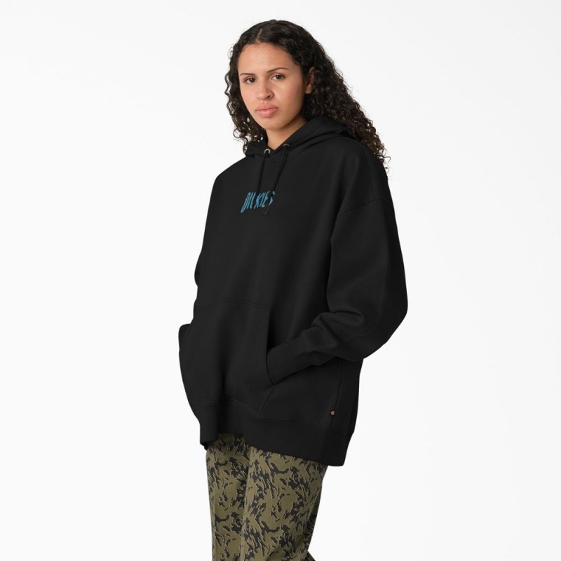 Black Dickies Creswell Women's Hoodie | 765-QRNIWO