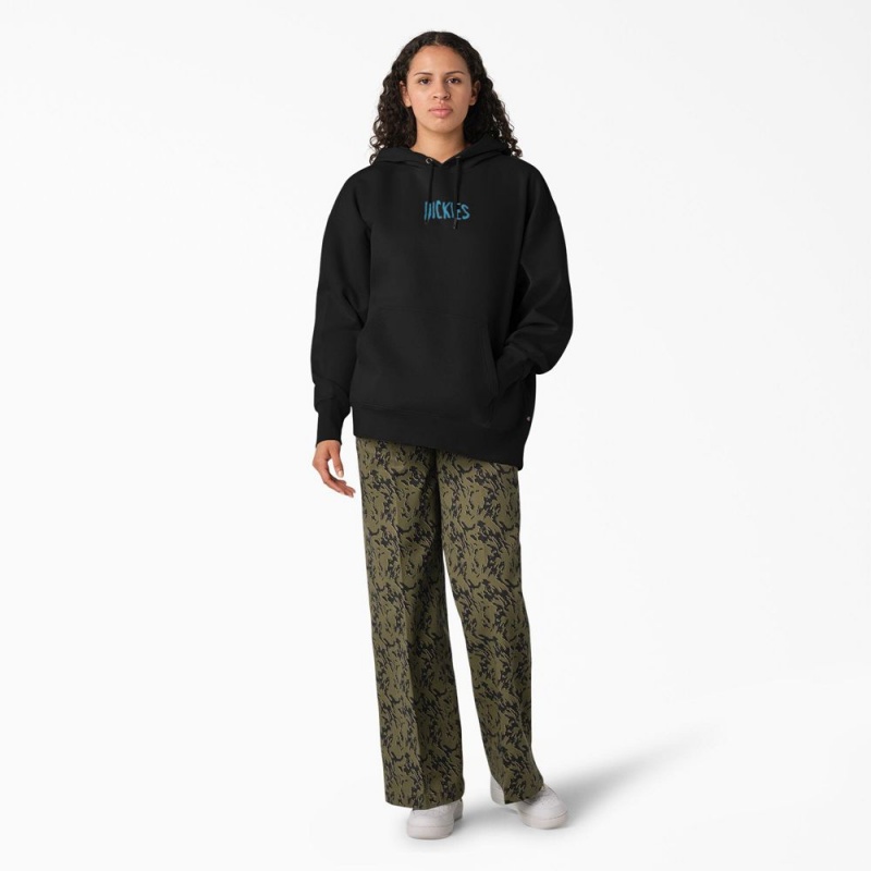 Black Dickies Creswell Women's Hoodie | 765-QRNIWO