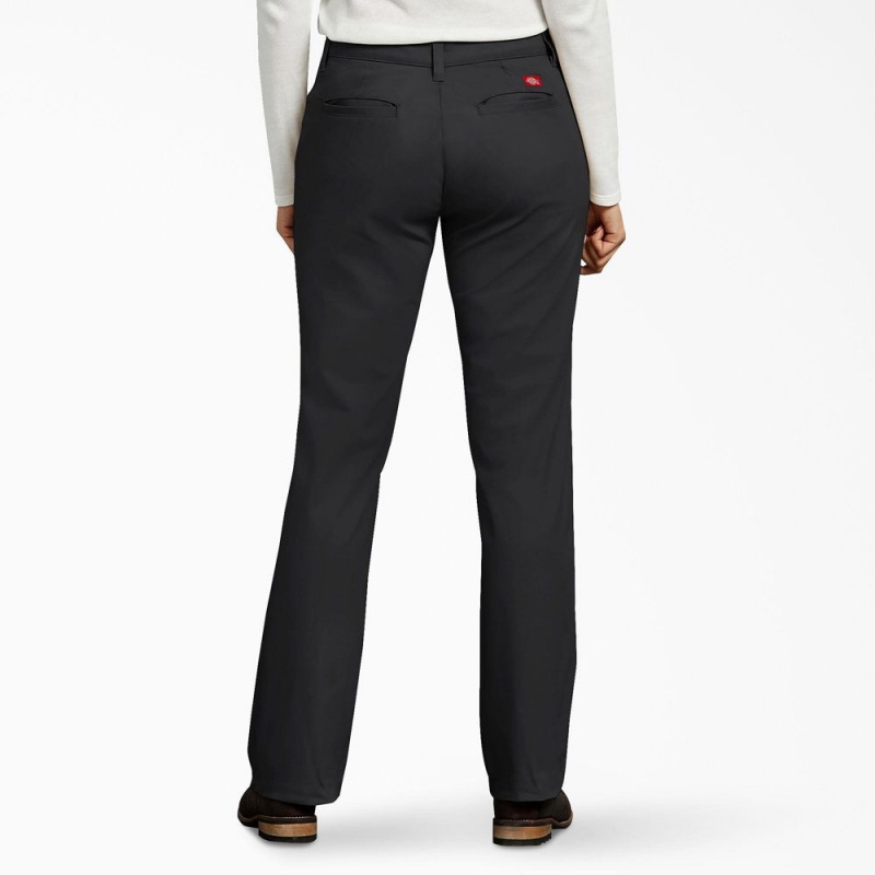 Black Dickies Curvy Fit Women's Pants | 724-HGAIRL