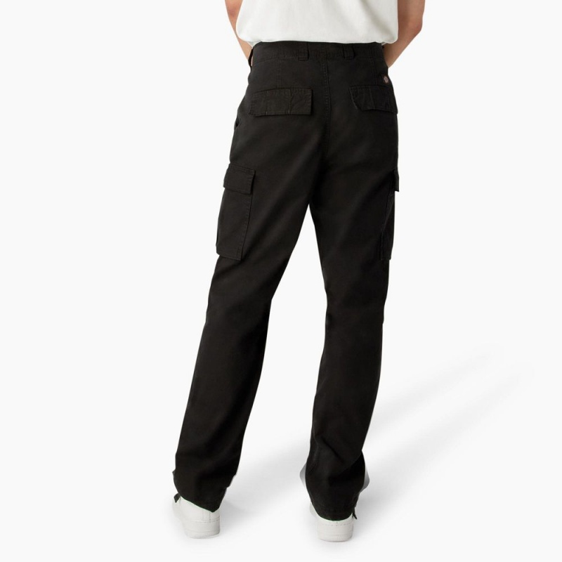 Black Dickies Double Knee Canvas Men's Cargo Pants | 269-NAEYUC