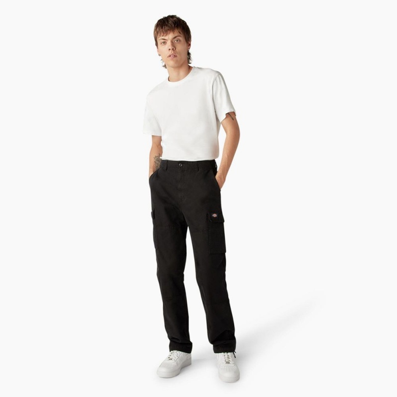 Black Dickies Double Knee Canvas Men's Cargo Pants | 269-NAEYUC