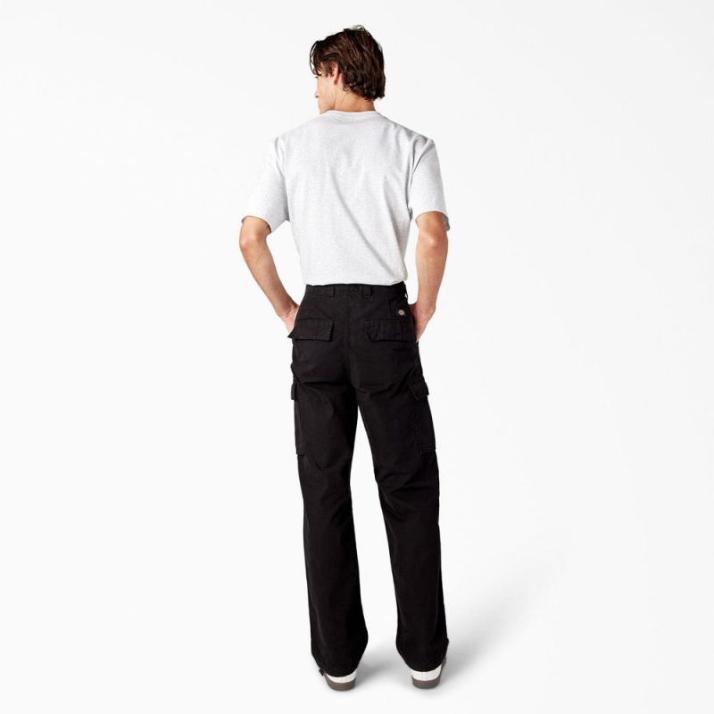 Black Dickies Double Knee Canvas Men's Cargo Pants | 269-NAEYUC