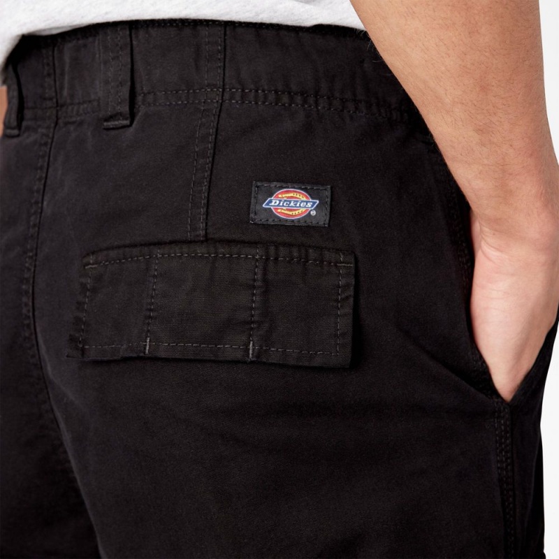 Black Dickies Double Knee Canvas Men's Cargo Pants | 269-NAEYUC