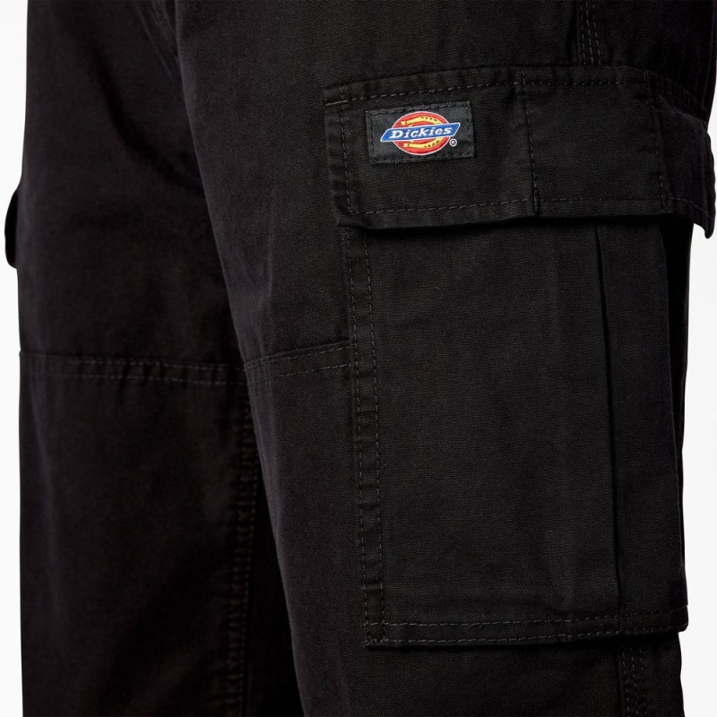 Black Dickies Double Knee Canvas Men's Cargo Pants | 269-NAEYUC