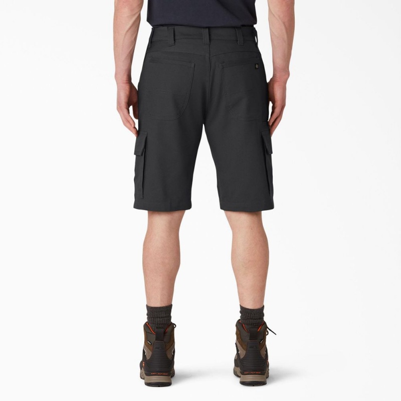 Black Dickies DuraTech Ranger Relaxed Fit Duck Men's Shorts | 937-LHNDZK