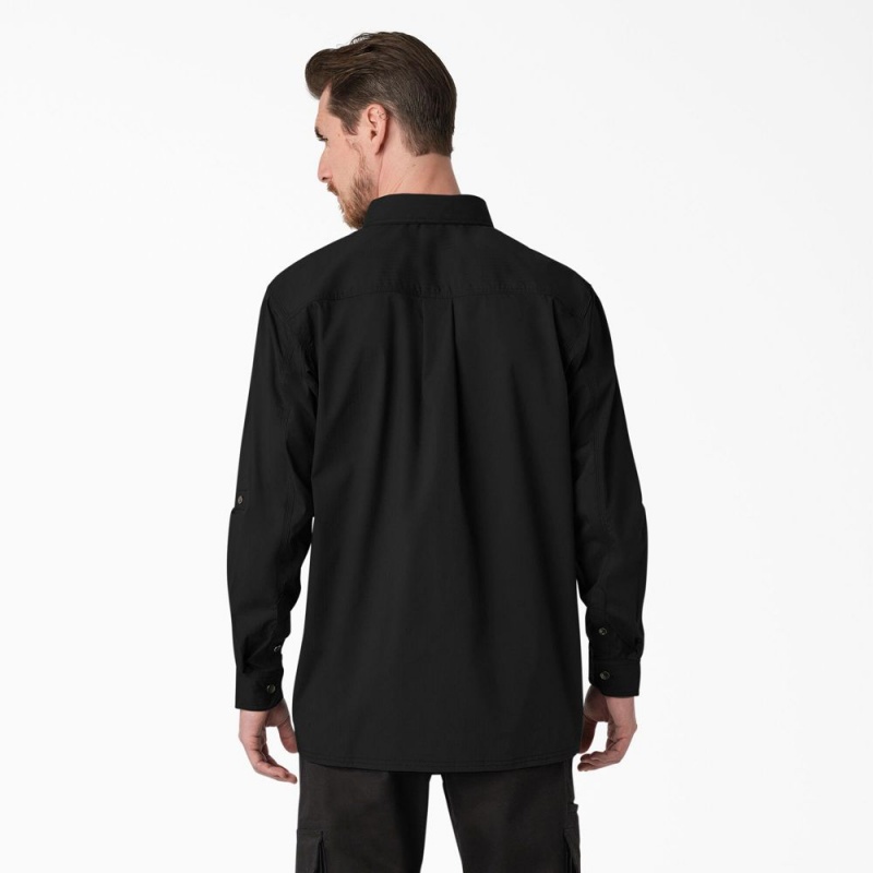 Black Dickies DuraTech Ranger Ripstop Men's Shirt | 684-OWTIYP