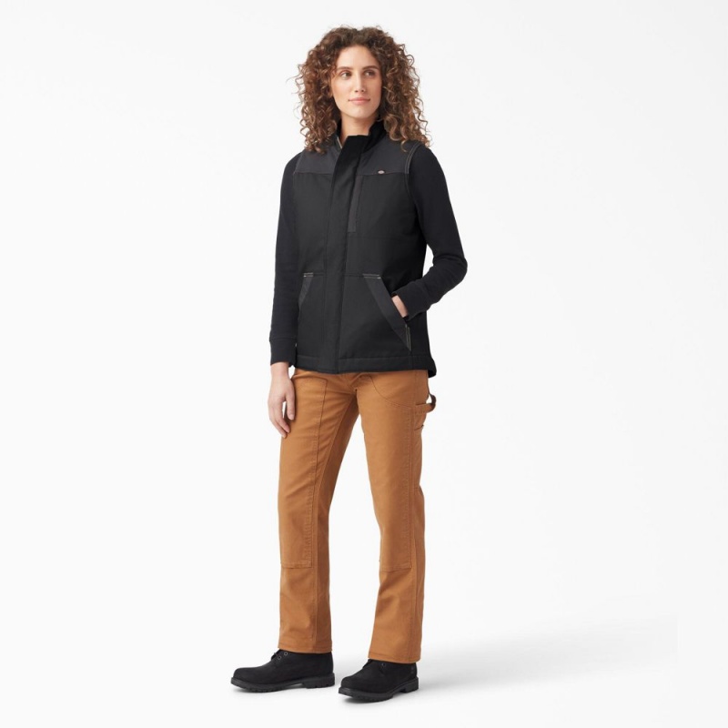 Black Dickies DuraTech Renegade Women's Vest | 375-YZAWCF