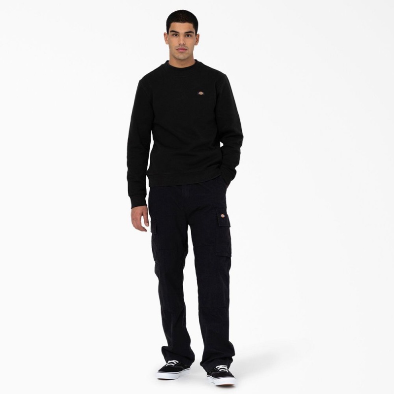 Black Dickies Eagle Bend Relaxed Fit Double Knee Men's Cargo Pants | 983-ALKFWZ