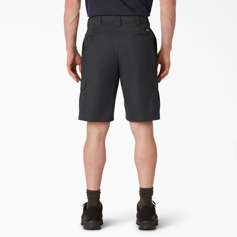 Black Dickies FLEX Cooling Active Waist Regular Fit Cargo Men's Shorts | 014-FZCTSI