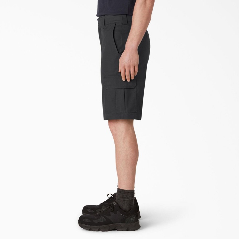 Black Dickies FLEX Cooling Active Waist Regular Fit Cargo Men's Shorts | 014-FZCTSI