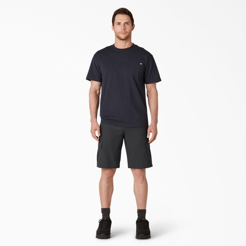 Black Dickies FLEX Cooling Active Waist Regular Fit Cargo Men's Shorts | 014-FZCTSI