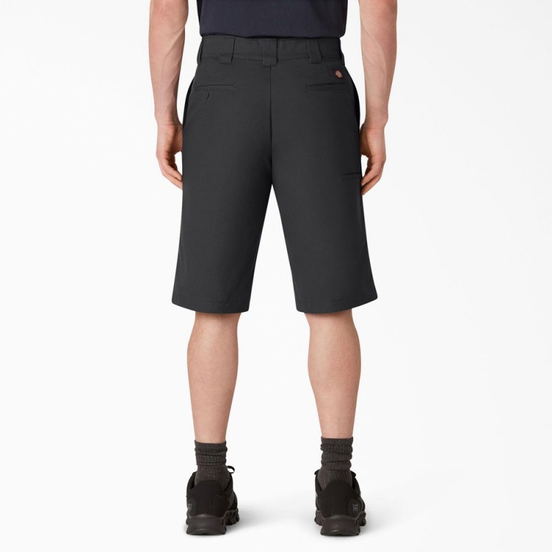 Black Dickies FLEX Cooling Active Waist Regular Fit Men's Shorts | 853-YXREPH