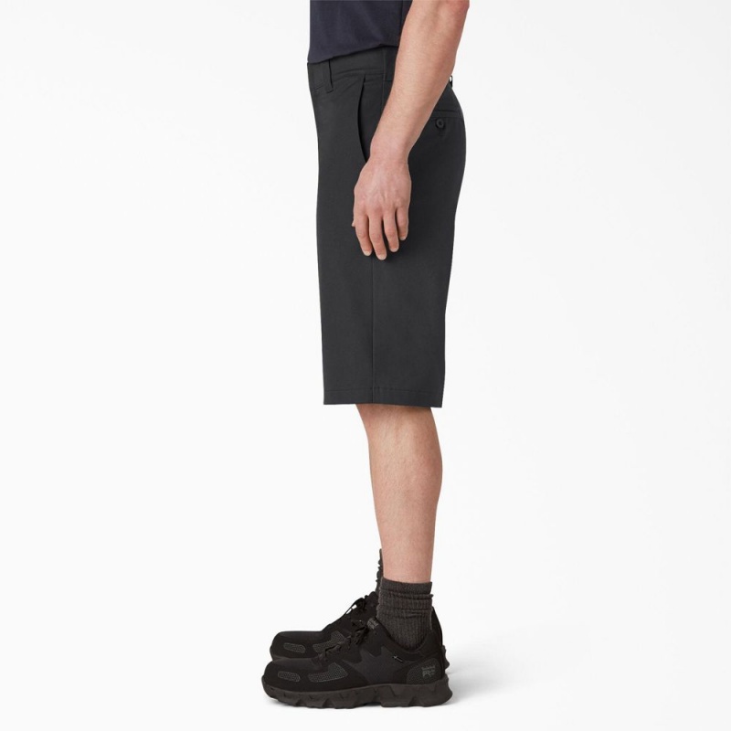 Black Dickies FLEX Cooling Active Waist Regular Fit Men's Shorts | 853-YXREPH