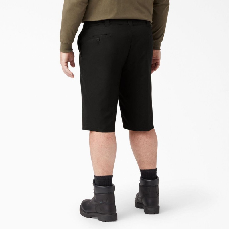 Black Dickies FLEX Cooling Active Waist Regular Fit Men's Shorts | 853-YXREPH