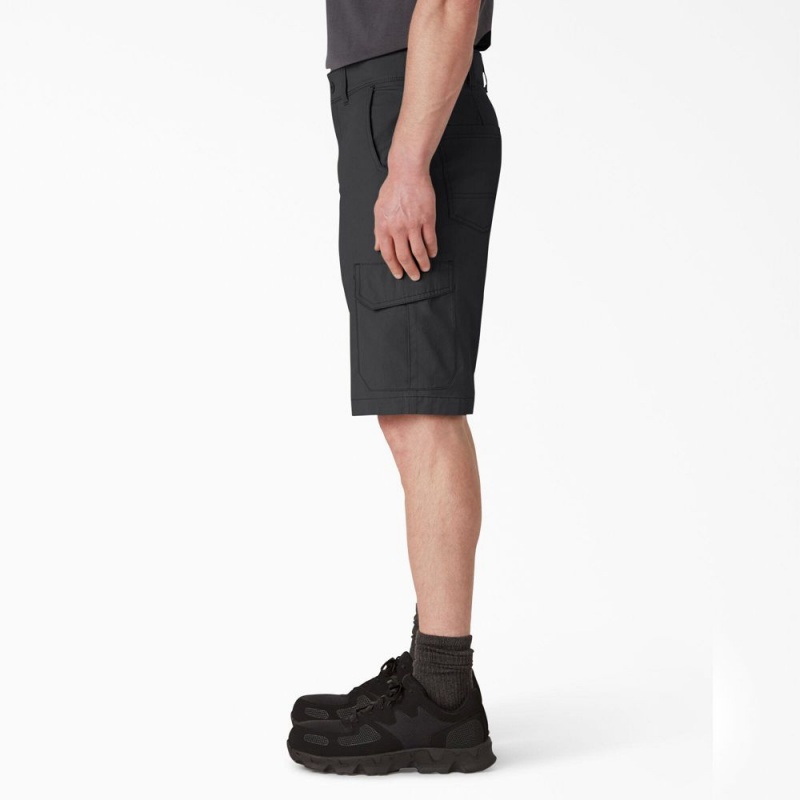 Black Dickies FLEX Cooling Regular Fit Cargo Men's Shorts | 250-XDAHFV