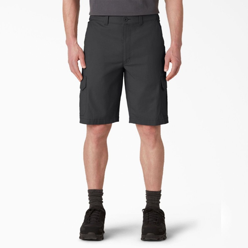 Black Dickies FLEX Cooling Regular Fit Cargo Men\'s Shorts | 250-XDAHFV