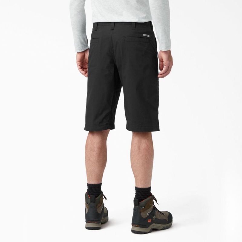 Black Dickies FLEX Cooling Regular Fit Utility Men's Shorts | 503-FUROIB