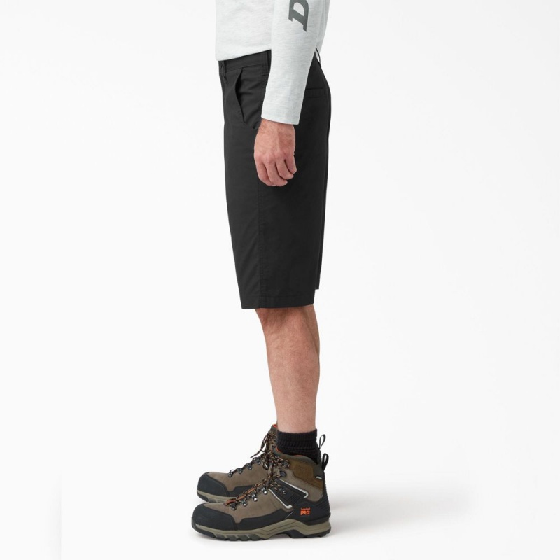 Black Dickies FLEX Cooling Regular Fit Utility Men's Shorts | 503-FUROIB