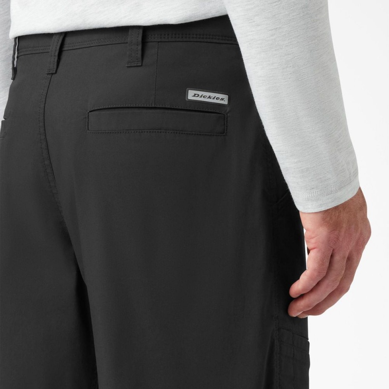 Black Dickies FLEX Cooling Regular Fit Utility Men's Shorts | 503-FUROIB