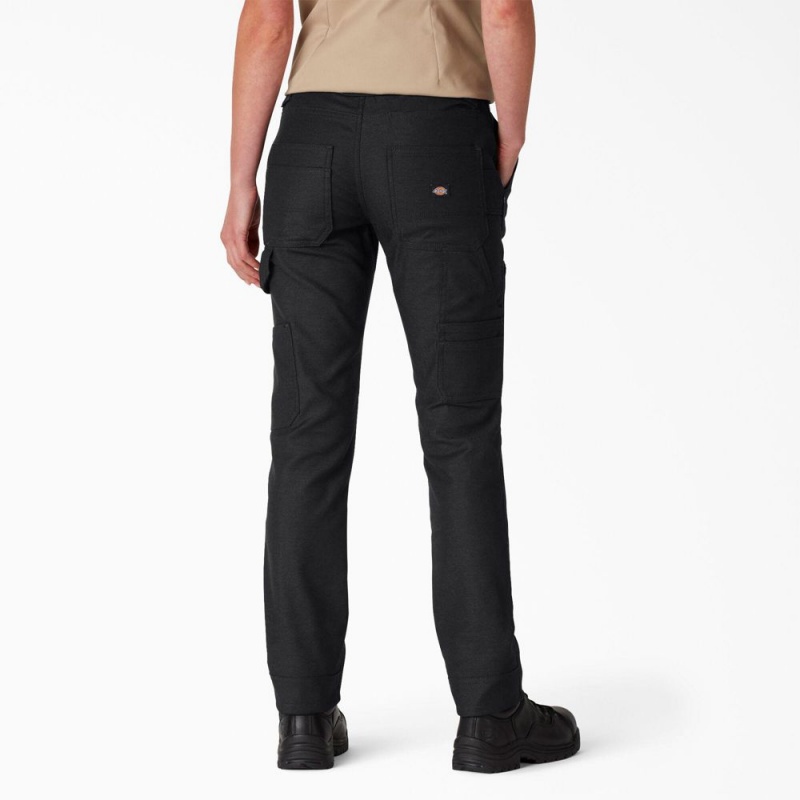 Black Dickies FLEX DuraTech Straight Fit Women's Pants | 329-IWVEFJ