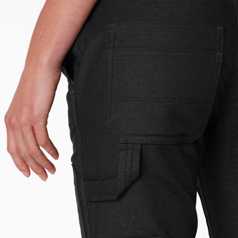 Black Dickies FLEX DuraTech Straight Fit Women's Pants | 329-IWVEFJ