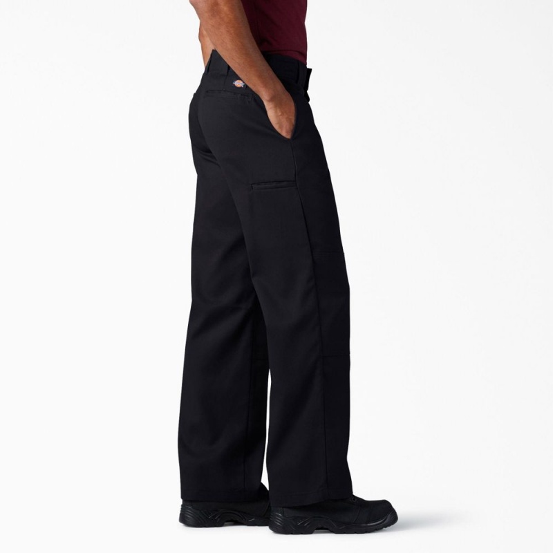 Black Dickies FLEX Loose Fit Double Knee Men's Work Pants | 217-XENOFB