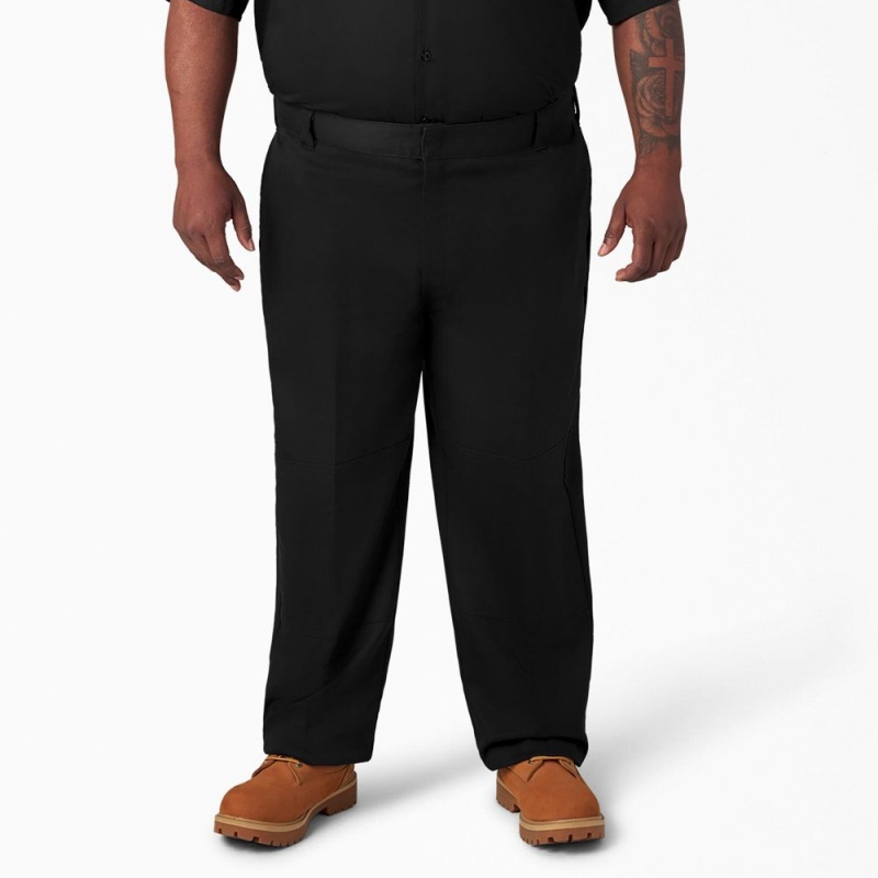 Black Dickies FLEX Loose Fit Double Knee Men's Work Pants | 217-XENOFB