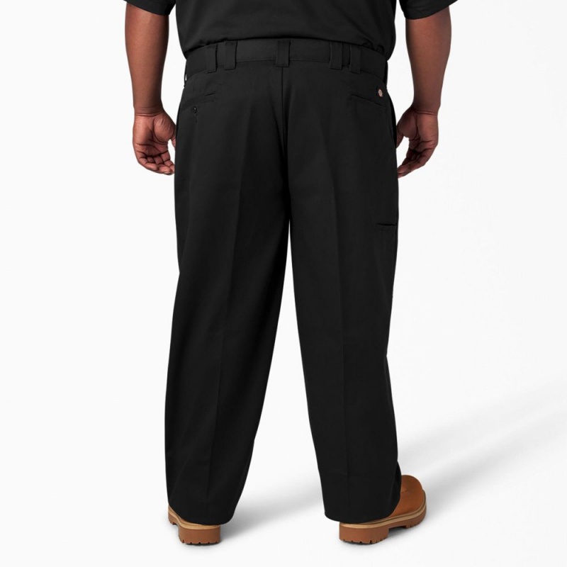 Black Dickies FLEX Loose Fit Double Knee Men's Work Pants | 217-XENOFB